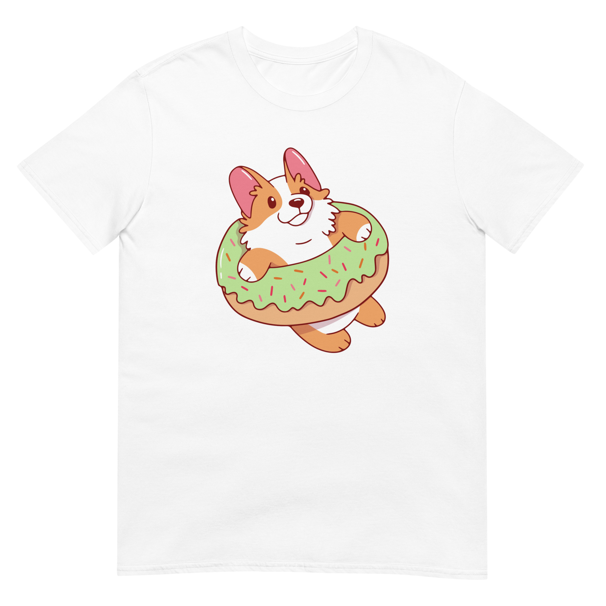 Dog Floating In A Donut - Unisex Donut T-Shirt