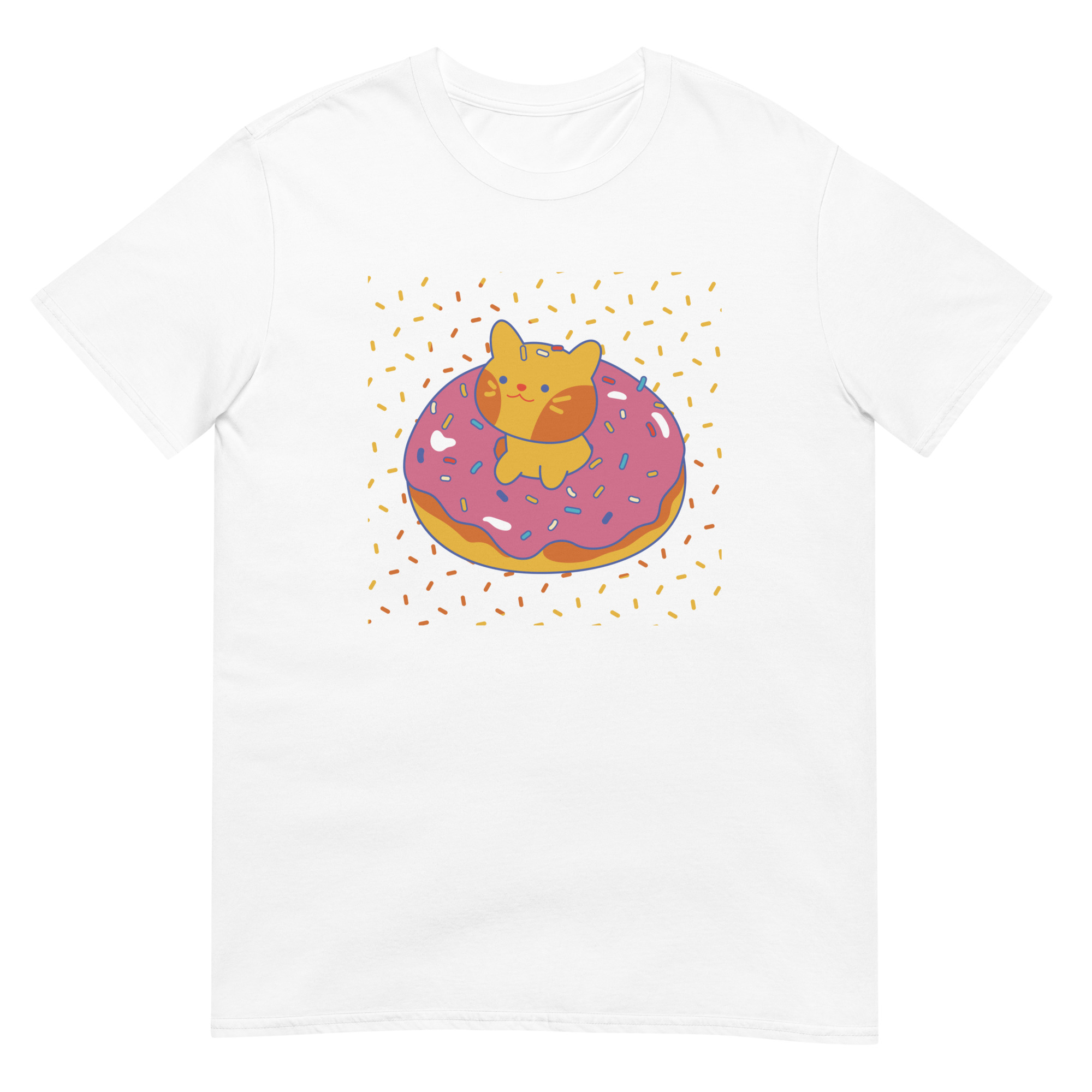 Cat Flying On A Donut - Unisex Donut T-Shirt