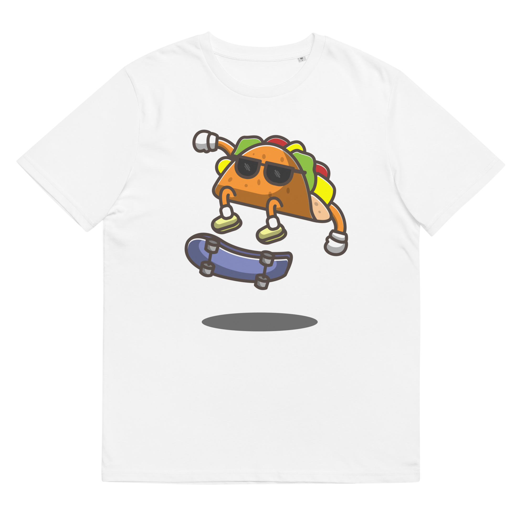 Cool Taco Skateboard - Organic Unisex Tacos T-Shirt